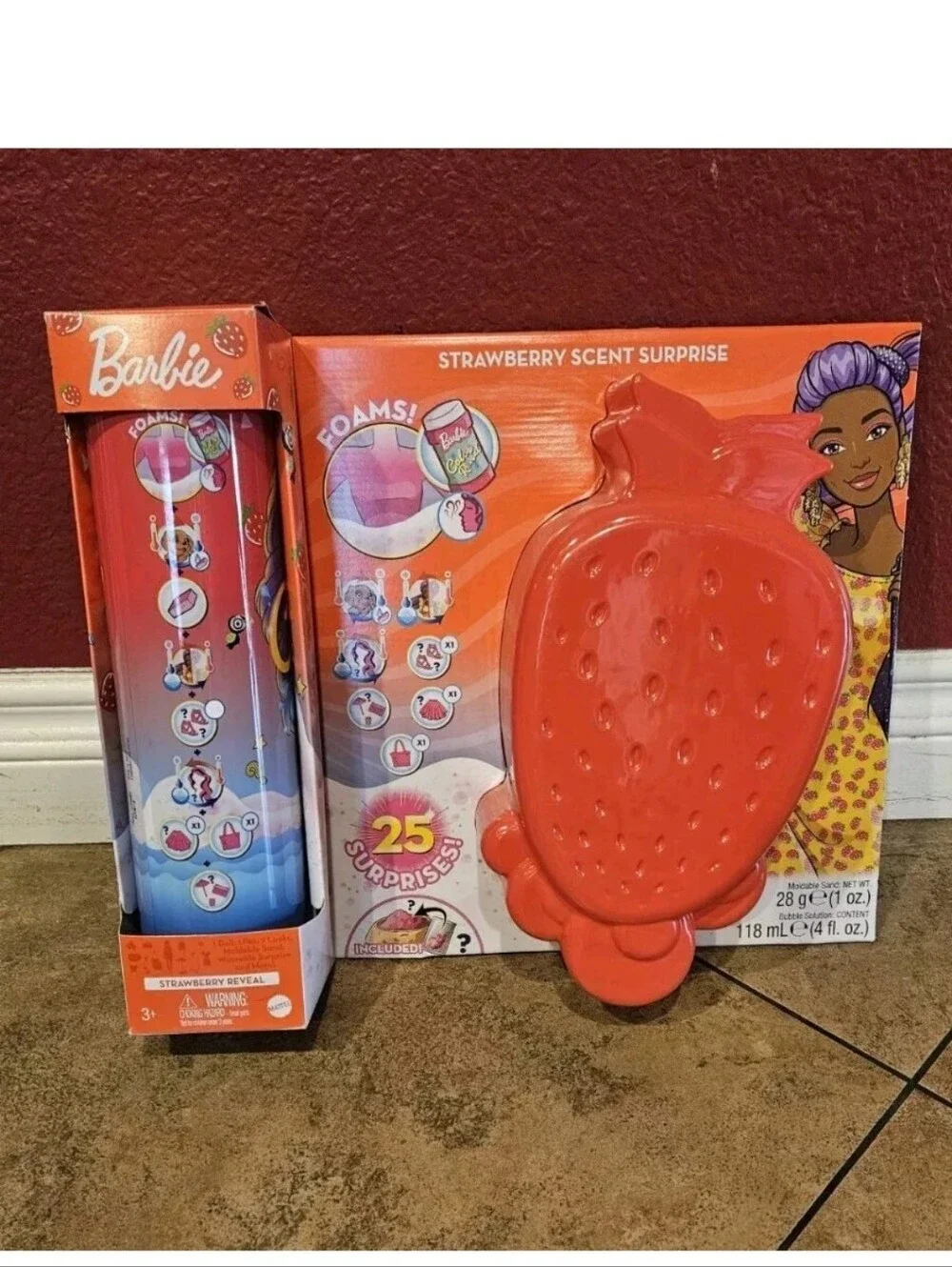 Barbie Strawberry Scent Surprise Color Reveal Doll Set - Pink/Purple